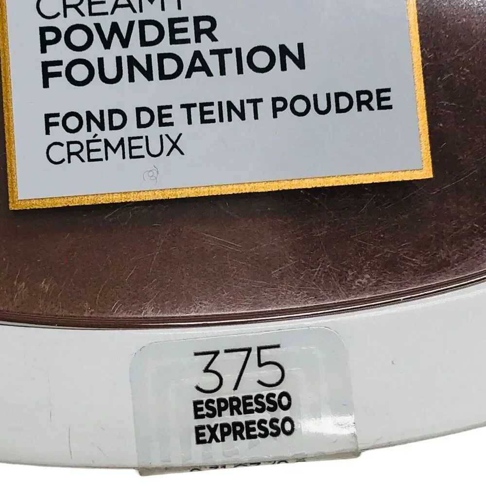 LOREAL AGE PERFECT CREAMY POWDER FOUNDATION #375 Espresso Dark Complexion Makeup